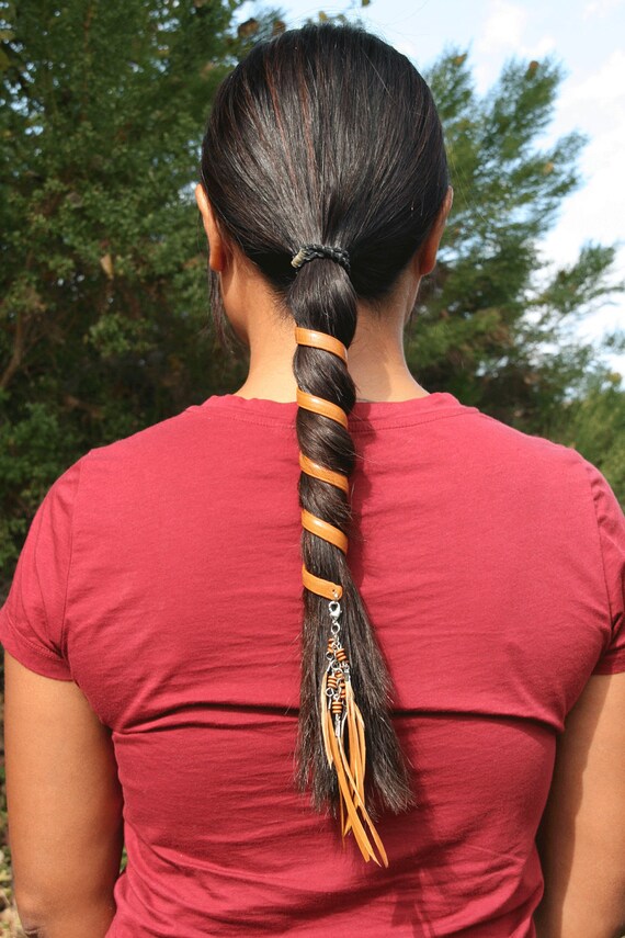 Ponytail Wrap Brown Faux Leather 6 Inch - Etsy Israel Ponytail Wrap Brown Faux Leather 6 Inch - Etsy Israel