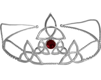 Trinity Tier Celtic Crown, adjustable, one size fits all, Silver or Gold