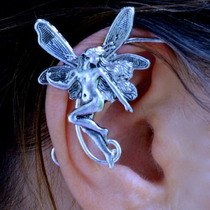 Fairy Elf Cuff – Adjustable Elven Ear Jewelry – No Piercing – Silver or Gold – Festival, Cosplay & Renaissance Accessories