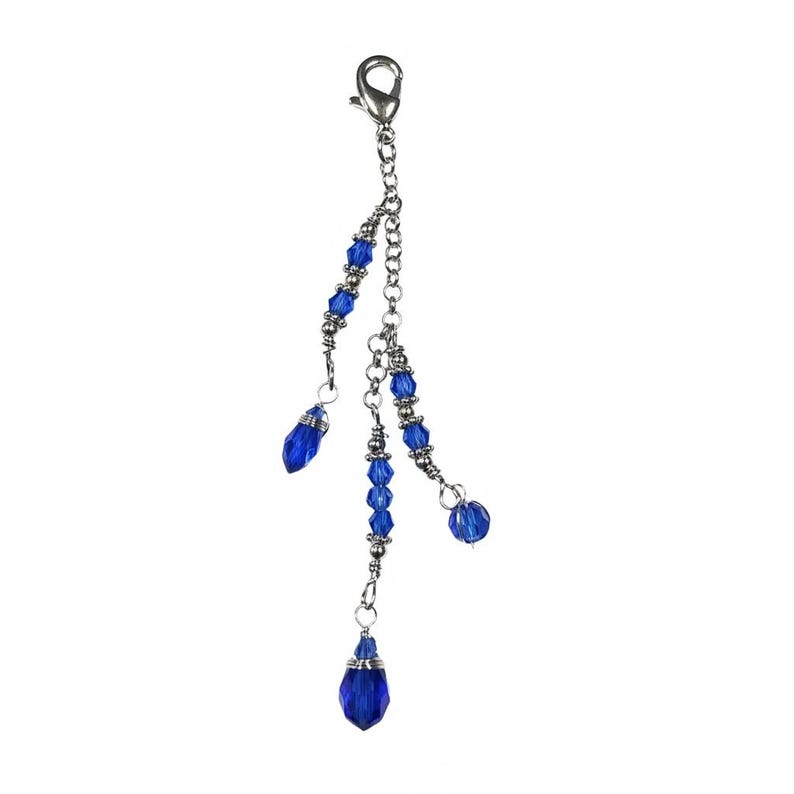 Schmetterling Pferdeschwanz-Halter - Silber oder Gold Perlenanhänger Boho Festival Haarrüstung aus mittelalterlichem Metall Blue