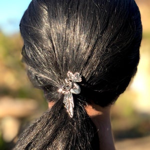 Fairy Hair Hook – Mystical Ponytail Holder in Silver or Gold – Fantasy Hair Accessory for Boho, Festival & Fairycore Looks – One Size