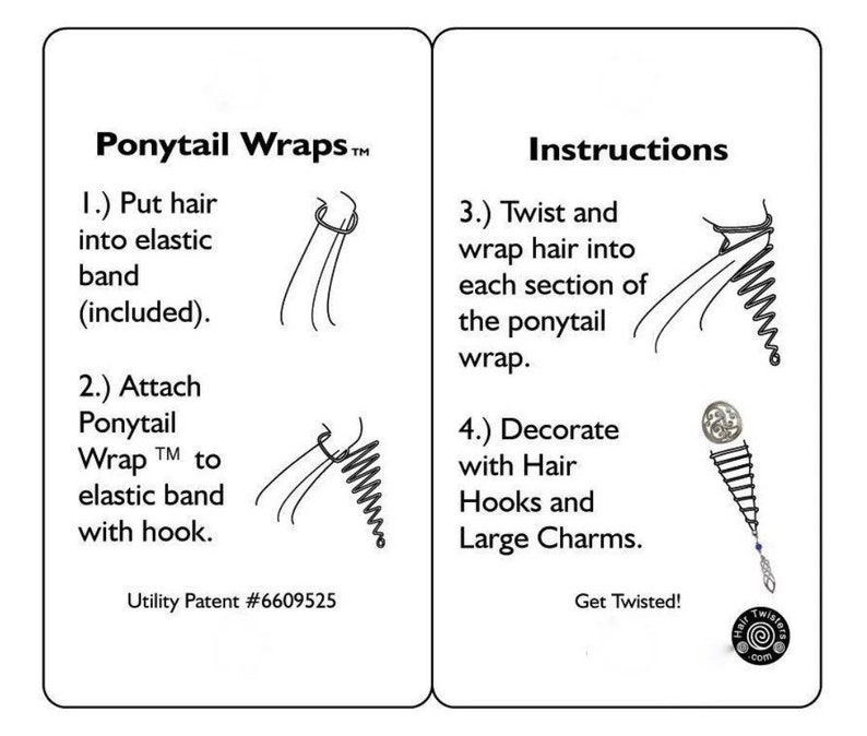 6 Ponytail Wrap Gun Black image 2