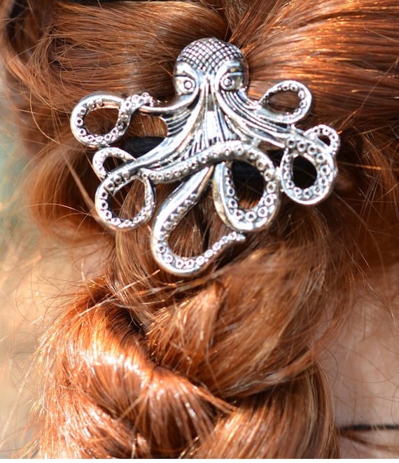 Cthulhu Octopus Hair Hook, Gothic Hair Pin, Steampunk Pirate Hair