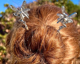 Feenhafte Haarstäbe – Dutt- & Hochsteckfrisuren aus Messing mit Silber- oder Gold-Finish von Mittelalter-Metall