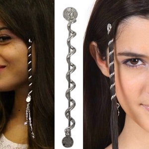 Hair Twister - Hair Jewelry - Hair Tie Ornament - Hair Wrap Spiral - Hair Ornament Spiral - Metal Hair Wrap - Hair Accessory- 4" length