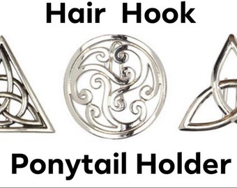 Celtic Hair Hook triple set, ponytail holders, elastic band