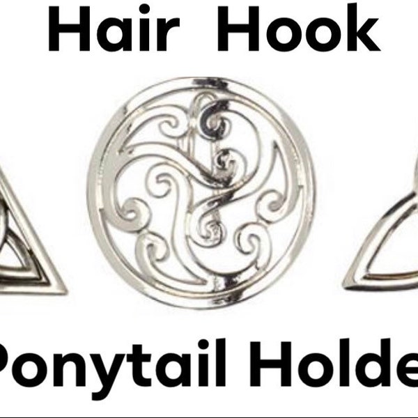 Celtic Hair Hook triple set, ponytail holders, elastic band