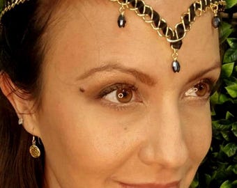 Braided Ribbon Crown – Adjustable Silver or Gold Festival Headpiece by Medieval Metal