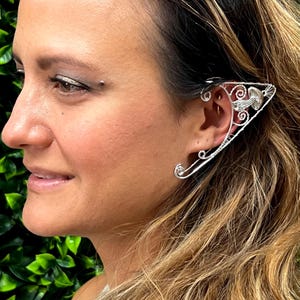 Elf Cuff with Mushrooms – Adjustable Elven Ear Cuff – One Size Fits All – Silver or Gold – Fantasy, Festival & Renaissance Jewelry
