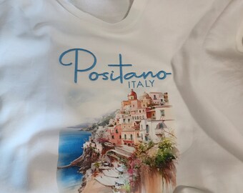 Mixed media Positano Italy sweatshirt