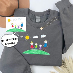 Personalized Drawing T-shirt Custom Child Drawing Shirt Drawing Shirt Child Art Shirt Special Gift Gift for Family Customized Family Gift