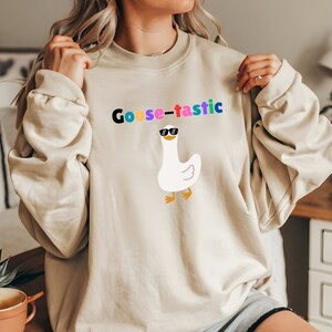 Moletom de ganso bobo engraçado camisa de ganso engraçado bobo ganso gráfico camiseta amante de ganso t sarcástico presente de ganso bobo ganso goosetastic camiseta