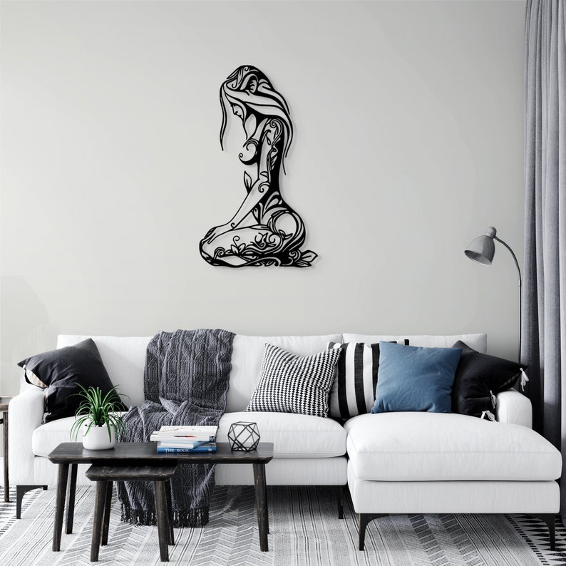 Modern Metal Line Art Wall Decor Elegant Woman Body Metal Art for Home ...