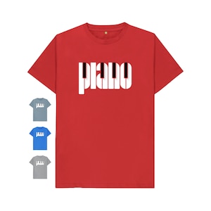 Unisex Crew Neck T-Shirt, Unique Piano Design, Organic Cotton, Music Themed Shirts, Perfect Gift for Music Lovers, Casual & Stylish Wear