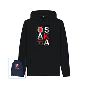 Men’s Graphic Hoodies - Stylish Osaka Urban Culture Design - Comfortable Regular Fit, High-Quality Material, Perfect for Casual Wear