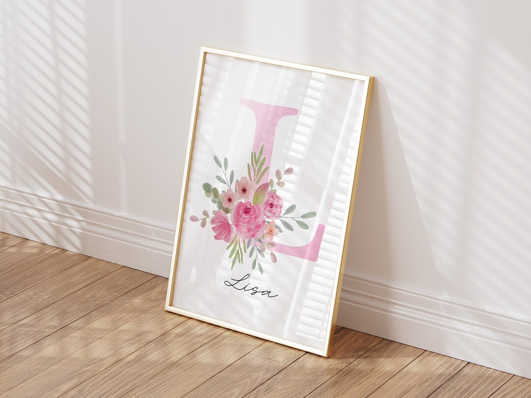 Custom Wildflower Prints, Wildflowers İnitial Nursery Print | Boho ...