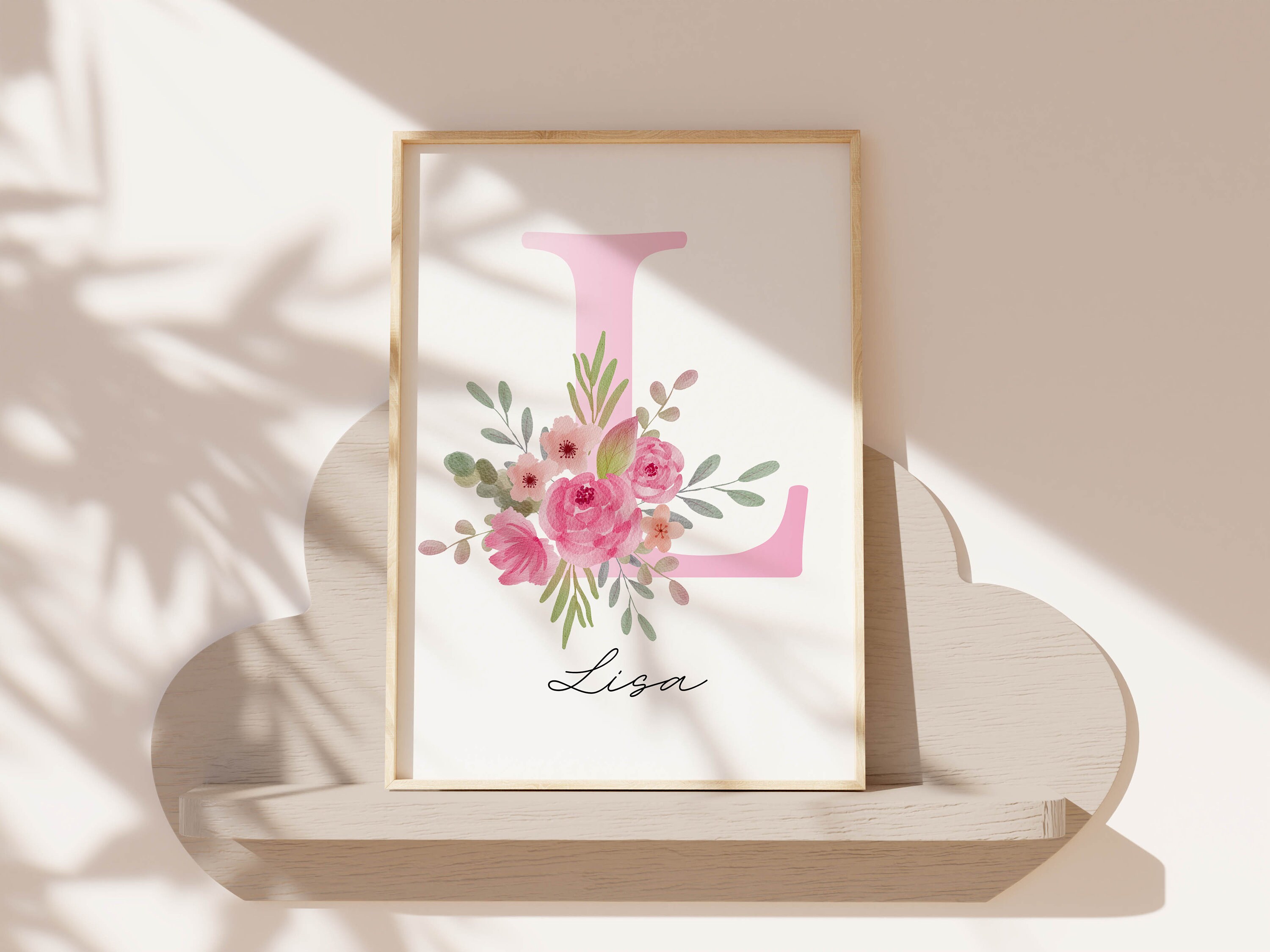 Custom Wildflower Prints, Wildflowers İnitial Nursery Print | Boho ...