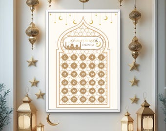 Ramadan Calendar Print: Islamic Home Decor (Digital Download)