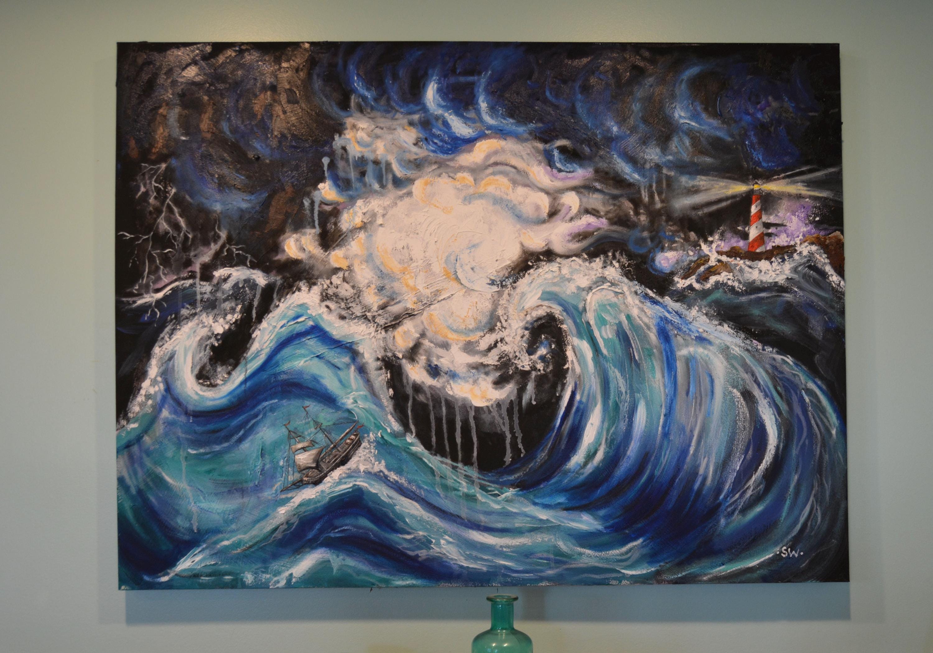 The Angry Sea, Original Oil Painting 35