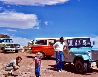 Circa 1970 Car slide film photos, Reproduced from slides into photographs, Taken in 1970-1975, ford, jeep, vintage