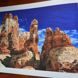 Needles Print, 10&quot; x 16&quot;, Canyonlands national park, Utah, desert, Artist signed