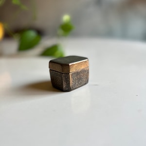Small Silver Plated Jewelry Trinket Ring Storage Box