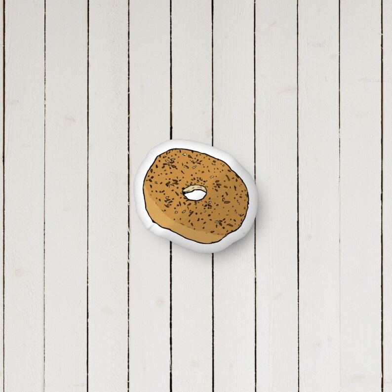 Bagel Pillow, Everything Bagel Pillow, NYC Bagel Pillow