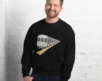 Sudadera con diseño de tren del metro de Nueva York: corte clásico, tacto suave