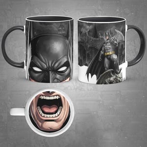 Lot de 22 motifs de sublimation PNG pour tasses de 325 ml (11 oz) inspirés des bouches de super-héros de BD | Téléchargement instantané