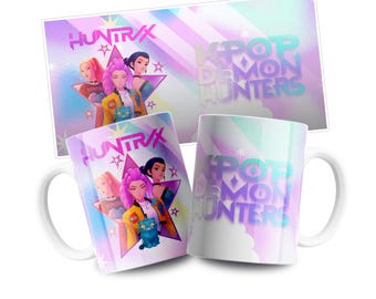 Demon Hunters Mug Wrap Sublimation Bundle Vol.4 | 11oz Cup Wraps | DIY Mug Templates | Commercial Use | Instant Download