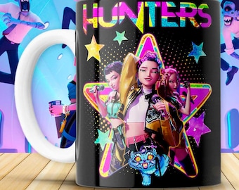 Demon Hunters Mug Wrap Sublimation Bundle Vol.5 | 11oz Cup Wraps | DIY Mug Templates | Commercial Use | Instant Download