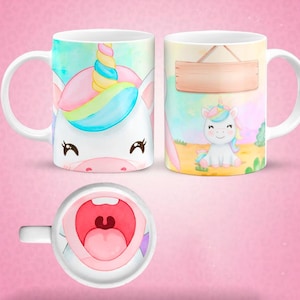 Cute Animal Mug Wraps Bundle Vol.2 | Funny Cartoon Mouth Sublimation Templates | 11oz Cup PNGs | Instant Download for Cricut Crafts