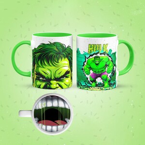 Funny Cartoon Mouth Mug Wraps Bundle Vol.2 | Cute Character Sublimation Templates | 11oz Cup PNGs | Instant Download image 10