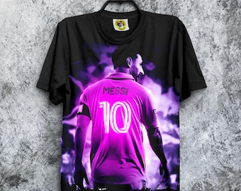 Legendary Messi GOAT Football T-Shirt Template Bundle | DTF Halftone Sublimation PNG Designs for Soccer Fans | Instant Digital Download