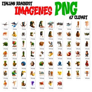 67 Italian Brainrot Tralalero Clipart PNGs | Cute Kids Sublimation Designs | Digital Download image 2