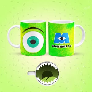 Funny Cartoon Mouth Mug Wraps Bundle Vol.2 | Cute Character Sublimation Templates | 11oz Cup PNGs | Instant Download image 12
