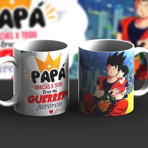 Dragon Ball Father&#39;s Day Mug Design Pack | 11 PNG Files | Sublimation Mug Designs | Digital Download 11 oz Mug