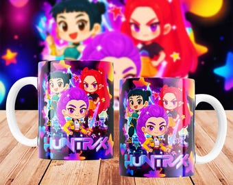 Demon Hunters Mug Wrap Sublimation Bundle Vol.6 | 11oz Cup Wraps | DIY Mug Templates | Commercial Use | Instant Download