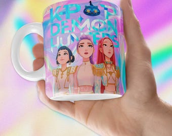 Demon Hunters Mug Wrap Sublimation Bundle | 11oz Cup Wraps | DIY Mug Templates | Commercial Use | Instant Download