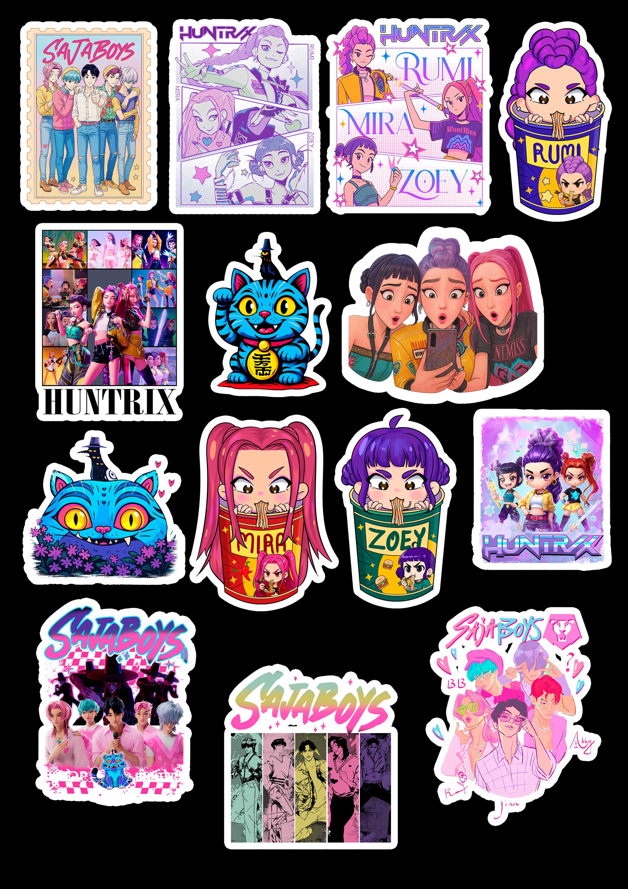 K-pop Demon Hunters 110 Autocollants Stitckers Kpop Demon Hunters Huntrix Vinyle, Saja Boys,Collection Merch Pour Fans,Déco Portable,Cadeau - Beaux-Arts Et Loisirs Créatifs Kpop Demon Hunters Gadget