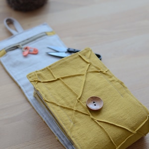 Rundstricknadel-Etui mit Reißverschlusstasche: Stricknadel-Organizer, Geschenk für 4 Strickerinnen, personalisierte Rundstricknadel-Aufbewahrung Bild 2