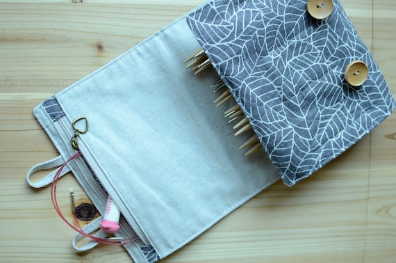 Circular Knitting Needle Case With a Zipper Pocket: Knitting