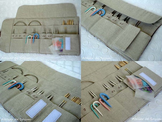 Interchangeable Knitting Needle Storage/ Customizable Pockets and Sizes/  Unique Gift for Knitters Personalized Gift 4 Knitter Giftwrapped 