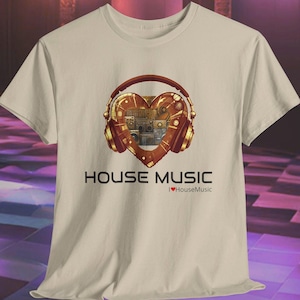 I Love House Music - Unisex T-Shirt, Chicago House Head, House Nation, Music Festival Apparel, DJ Gift