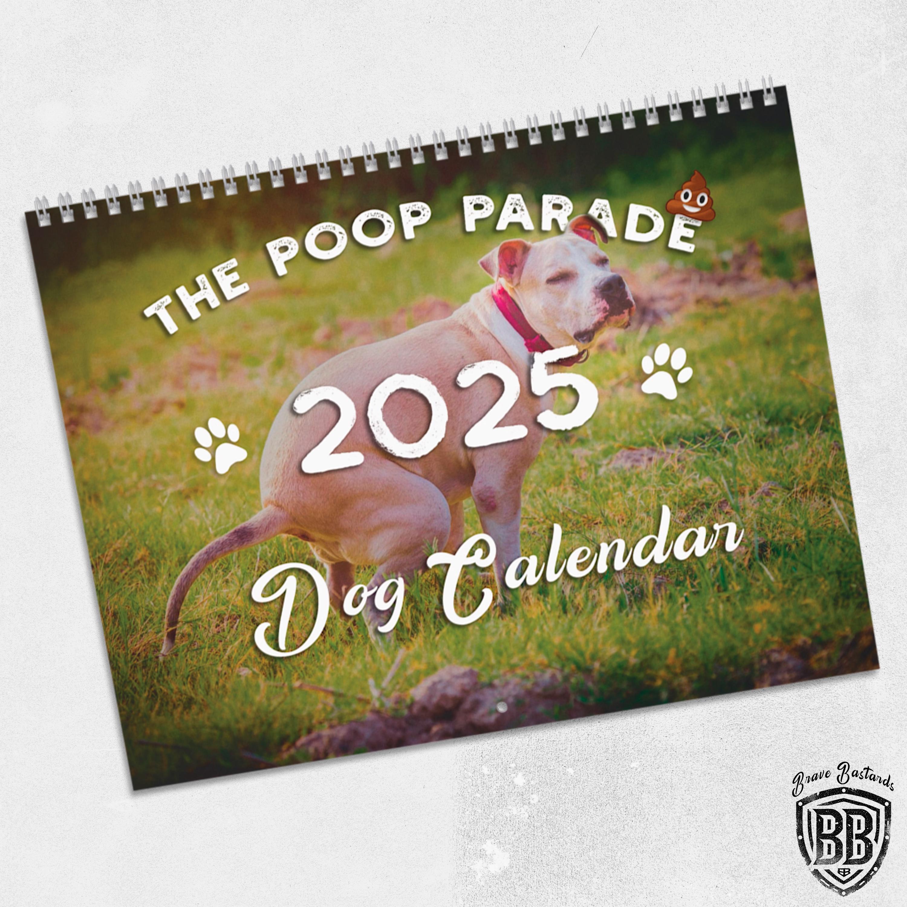 Pooping dog calendar 2019 sale