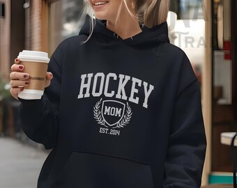 Hockey Mom Hoodie, Personalized Hoodie for Mom, Hockey Mom Sweatshirt, Hockey Sweatshirt,Hockey Mom Shirt, Hockey Mom Gift,Hockey Lover Gift