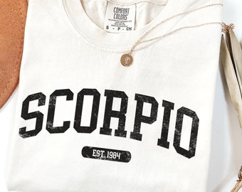 Personalized Birthday Gift, 40th Birthday Gift For Women, Anniversary Gift For Girlfriend, 40th Birthday Shirt, Scorpio Shirt, Zodiac TShirt