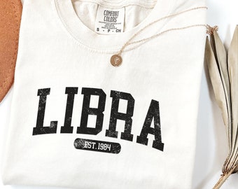 Personalized Birthday Gift, 40th Birthday Gift For Women, Anniversary Gift For Girlfriend, 40th Birthday Shirt, Libra Shirt, Zodiac Tshirt