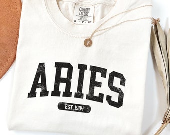 Personalized Birthday Gift, 40th Birthday Gift For Women, Anniversary Gift For Girlfriend, 40th Birthday Shirt, Aries Shirt, Zodiac shirt