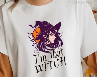 I'm That Witch Halloween Shirt, Retro Witch Halloween Shirt, Halloween Teacher Shirt, Witchcraft Shirt, Boo School, Spooky Season Shirt